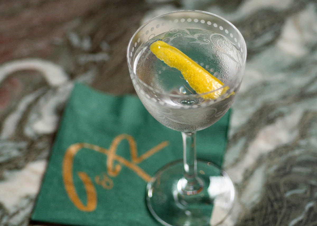 Martini with lemon twist