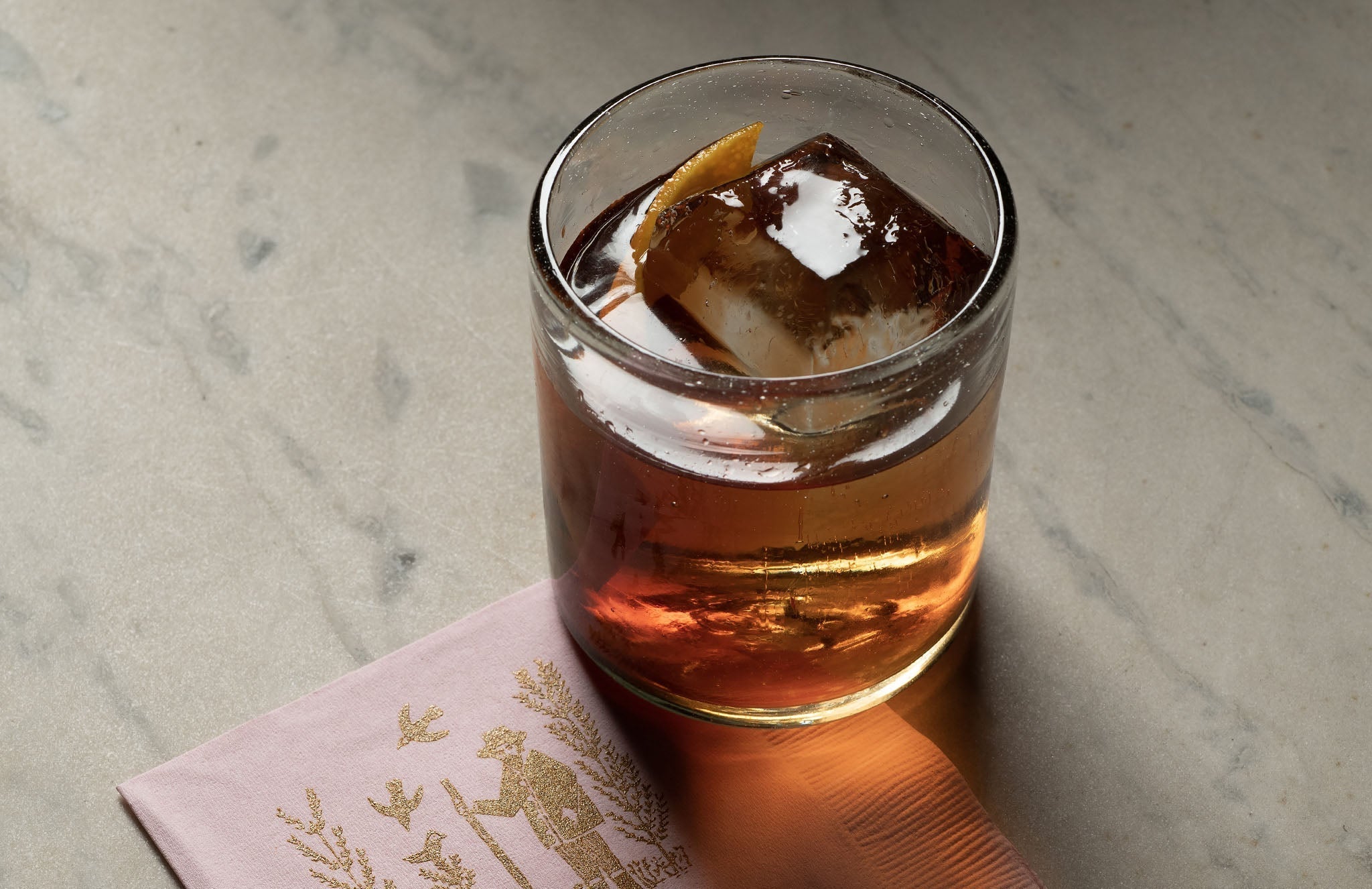 The perfect Negroni on the Los Poblanos bar top