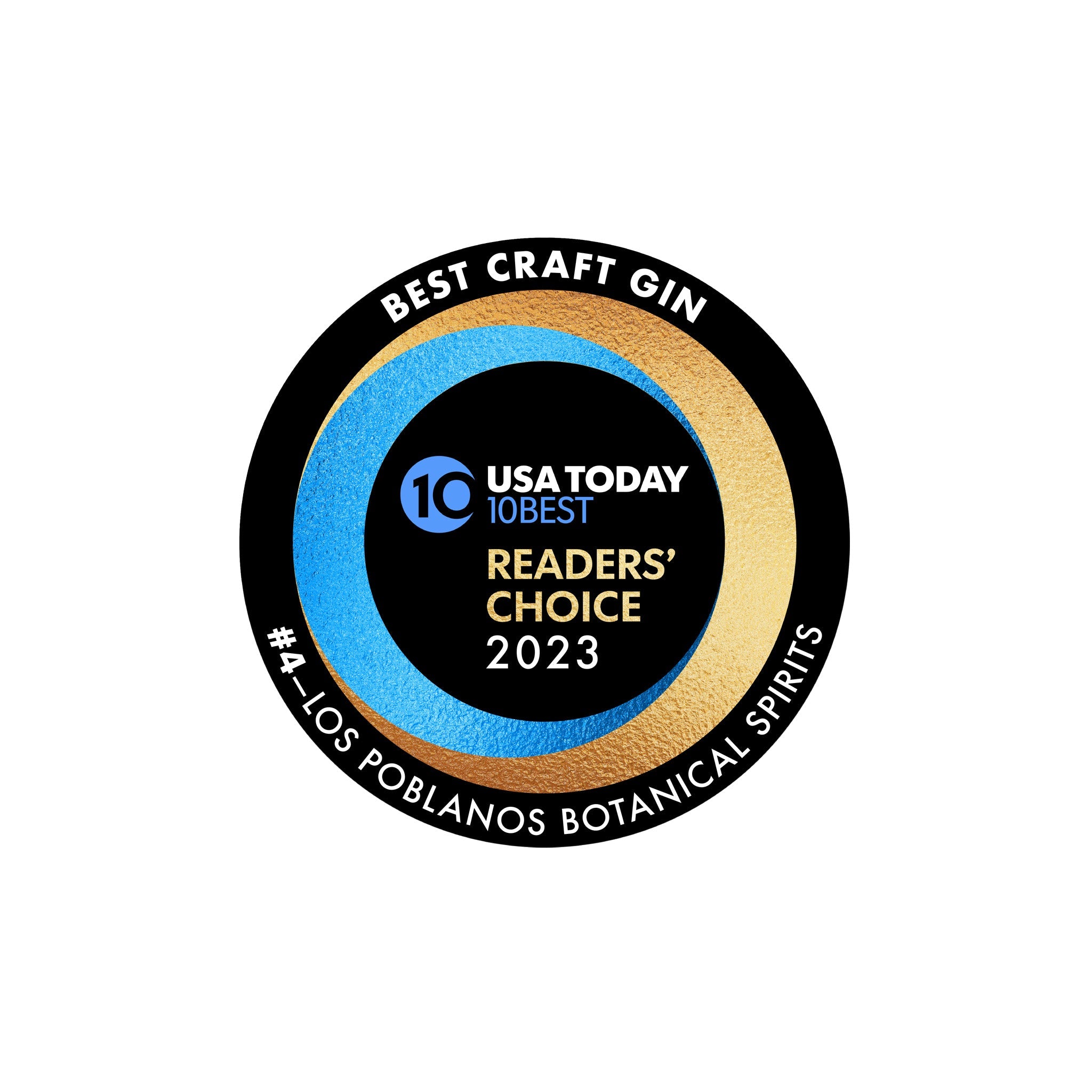 USA Today Readers' Choice Voted #4 Best Craft Gin 2023